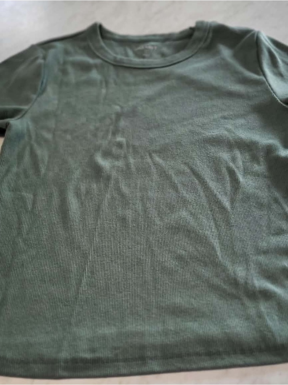 Old Navy Ribbed Short-Sleeve Crewneck Tee - Olive Green